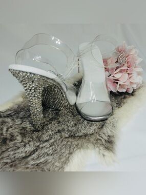 Bikini Competition Heels | SW Style | AB Crystal | Size 6.5 | NPC Stage Shoes